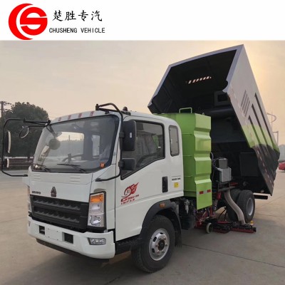 Sinotruck HOWO 4X2 Dust Collection Suction Truck Vacuum Dust Cleaner Truck